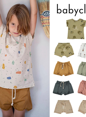 5件3折 不换退 西班牙babyclic SS22男女宝宝有机棉轻薄T恤短裤