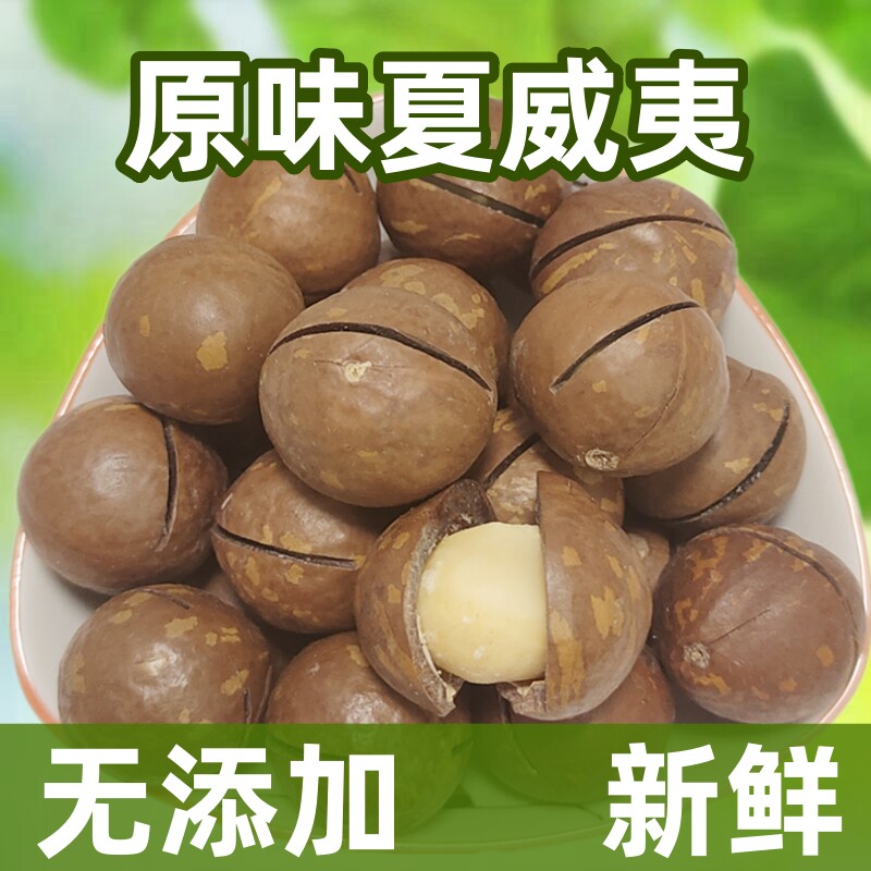 2026原味无添加新货夏威夷果500g孕妇坚果大颗粒开口带壳干果夏果