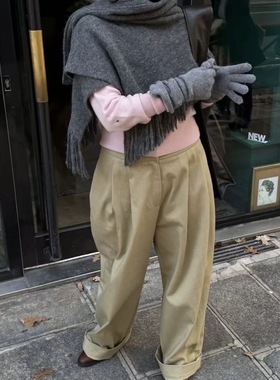 现货PREON工厂自制秋冬新款时髦两用流苏披肩系带半裙ethos同款