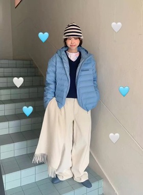 PREON工厂自制秋冬新款简约时髦连帽拉链排骨羽绒服保暖smooth