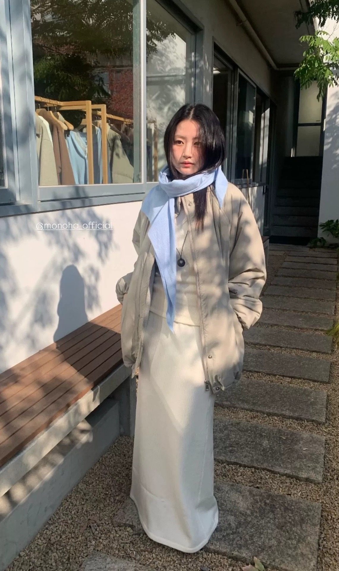 现货PREON工厂自制冬季新款简约通勤百搭内里毛毛保暖外套monoha图片