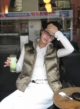 一周PREON工厂自制秋冬新款宁艺卓同款鸭绒羽绒马甲背心外套