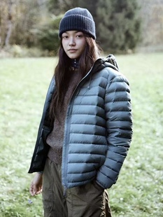 PREON工厂自制秋冬新款时髦户外轻巧排骨连帽羽绒服外套urbanic