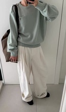 现货PREON工厂自制秋冬新款肩章设计感圆领羊毛针织衫moondal