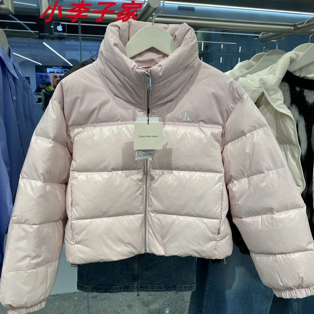 47E515G国内CK Jeans女士25秋冬新款羽绒服