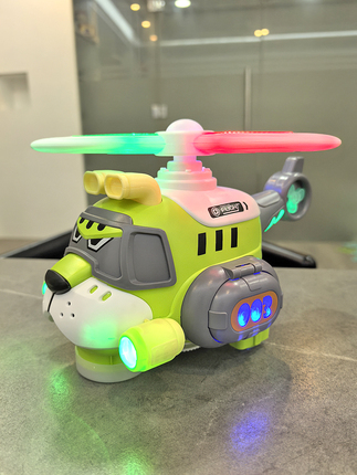 Children's Toy Electric Sound and Light Helicopter Fighter for Boys and Girls Aged 1-3, Educational Early Learning, Intelligence Development, Brain-Stimulating