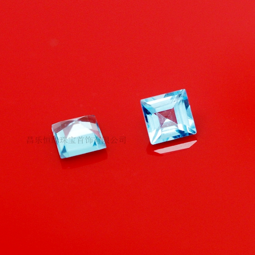 方形3*3mm--4*4---5*5--6*6-7*7--8*8mm托帕石裸石 可代镶嵌