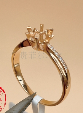 18k金圆5mm白金玫瑰金