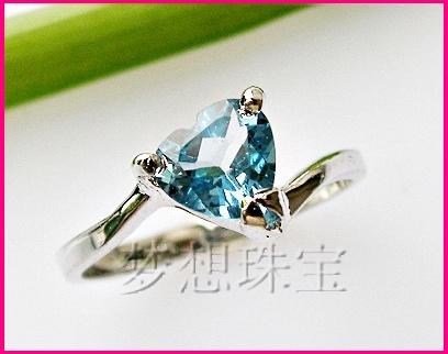 贵菲尔珠宝   925银天然托帕石戒指cy-JK227