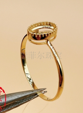 18K白金黄金玫瑰金戒指空托