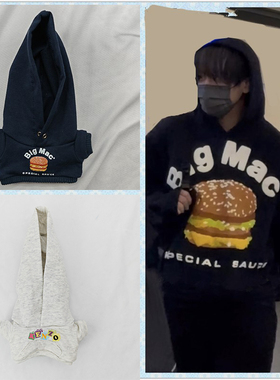 娃衣10cm20cm现货棉花娃娃公仔mirror姜濤Keung To同款汉堡卫衣