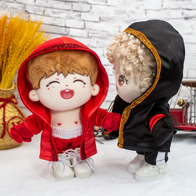 20cm娃衣现货拳击运动套装男酷可爱20厘米棉花娃娃衣服无属性礼物