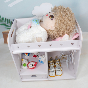 20CM棉花娃娃床收纳衣柜15厘米公仔玩偶10CM都可用BJD道具家具装