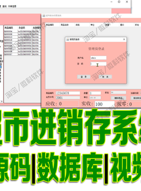 javaswing超市进销存前后台管理系统GUI商品销售库存cs源码mysql