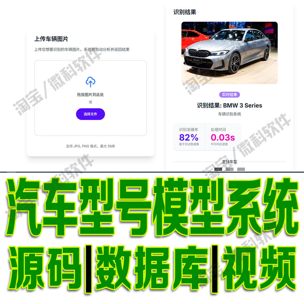 汽车品牌型号识别系统CNN模型图片分析检测flask深度python源码