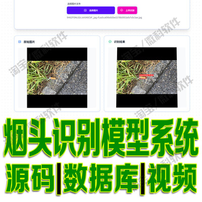 烟头识别系统yolov8模型数据可视化分析flask机器学习python源码