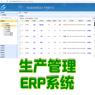 ssm开发生产管理ERP系统java设备管理工艺物料监控人员mysql源码