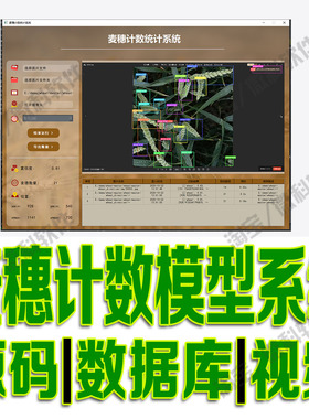 麦穗目标检测计数系统yolov8摄像头识别数据分析PyQt5源码python