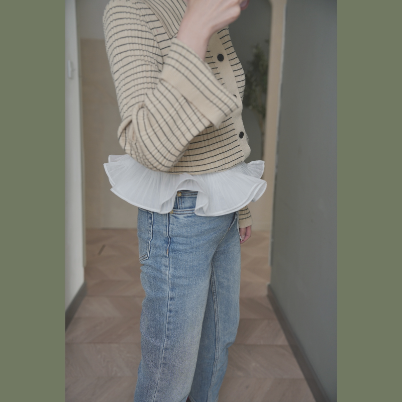 我的芭蕾梦~时髦精~风琴褶立体绚烂花边双层装饰腰封摩登时尚腰带