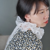 有品耐看～白色蕾丝唯美立体感 随想铺出品 假领子 装 饰