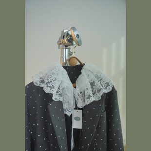 注入浪漫氛围 造型感蕾丝领饰～白色高阶精致美感诗意假领子