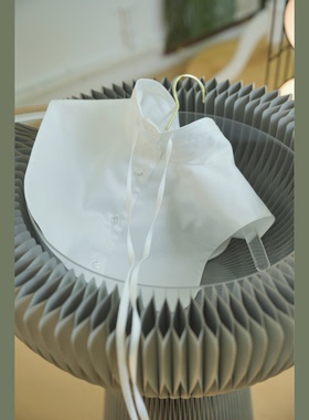 刚柔并济的力与美～soft power进阶两穿纯棉白色抽绳假领子