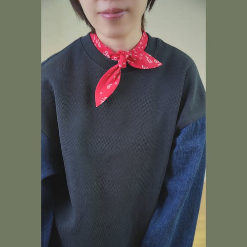 新年一点红红色复古假领