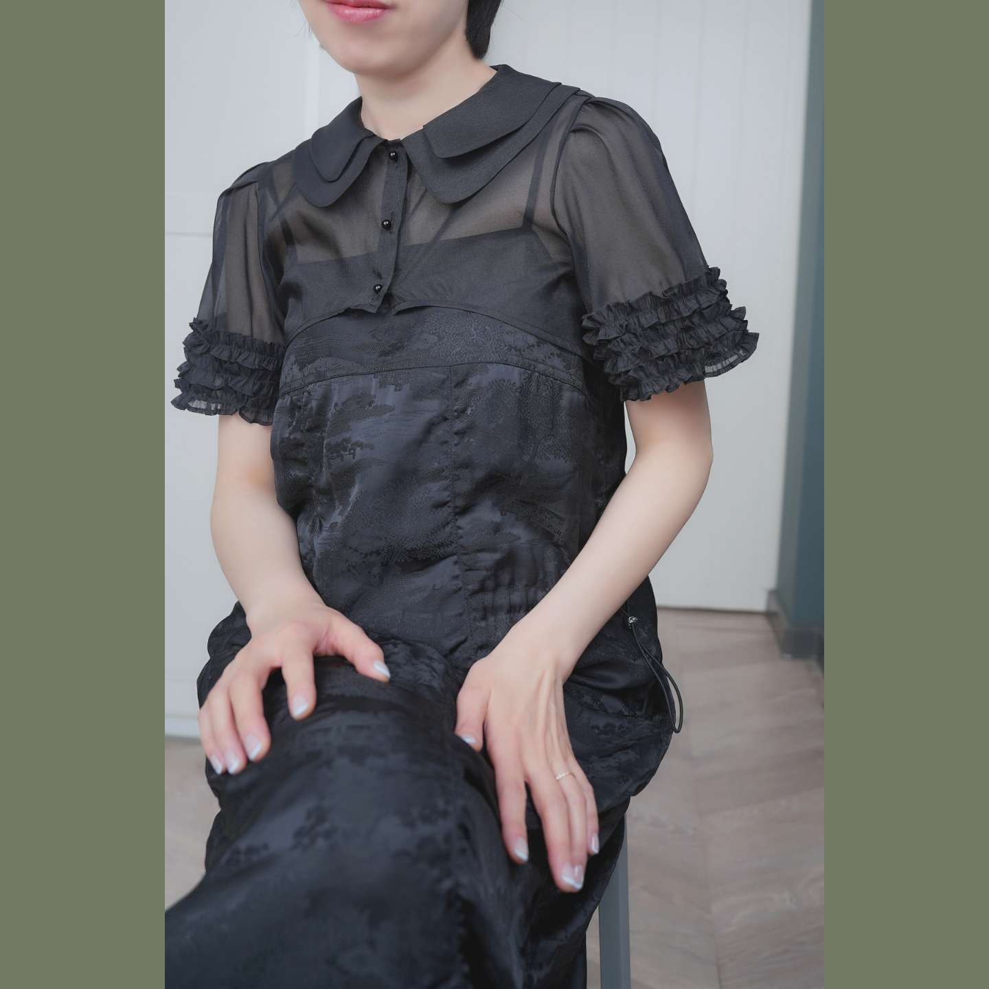 甜美少女洛丽塔白色可爱公主日韩半截超短上衣遮肉罩衫披肩小外搭