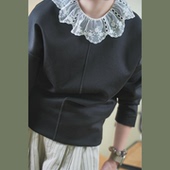 就美得很离谱～中古风艺术感白色蕾丝减龄内搭显瘦装 饰假领子