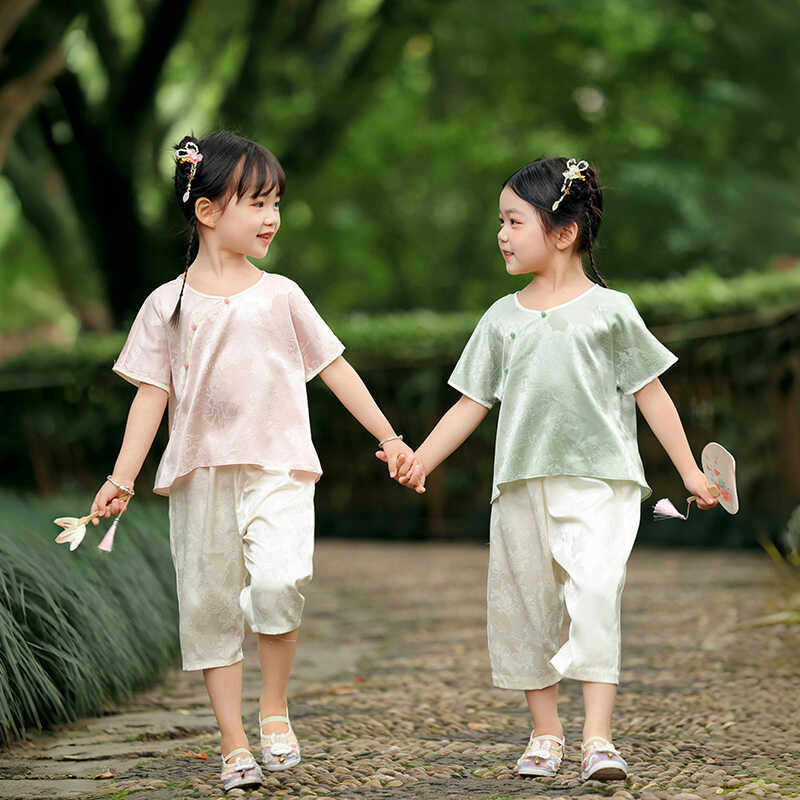 旗袍套装中国风89.5%桑蚕丝汉服
