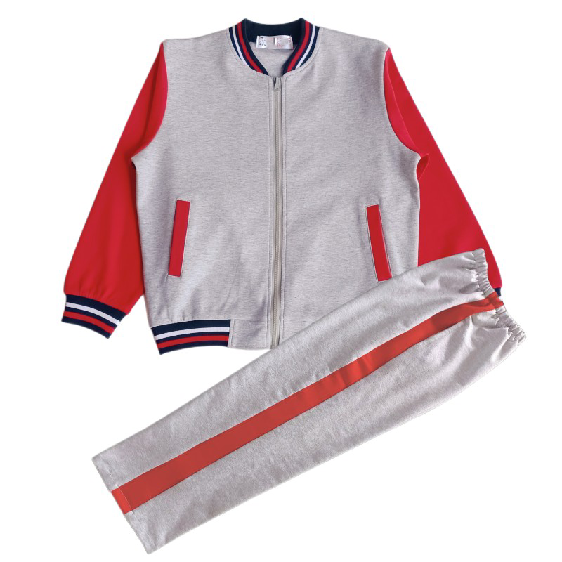 幼儿园园服春秋款红灰中小学生