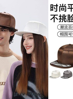欧美纯色硬顶平檐嘻哈复古棒球帽