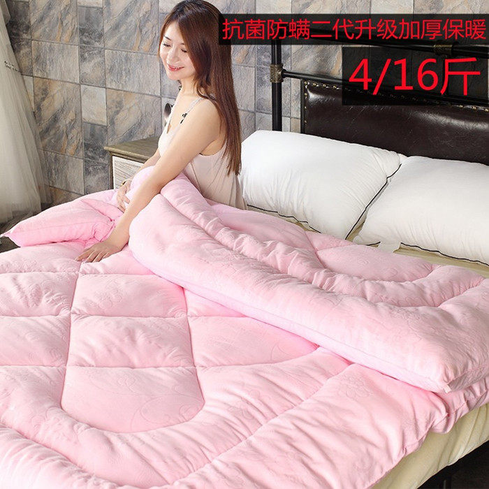 8/12斤全棉抗菌防螨加厚保暖被子冬被纯棉春秋冬天宾馆被芯单双人,床上用品,化纤被,淘宝优惠券,粉丝福利购,淘宝优惠卷
