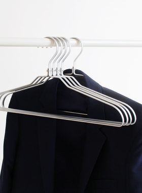 铝合金大衣架 铝制金属加厚衣架干湿两用衣撑晾晒衣服撑子挂5支