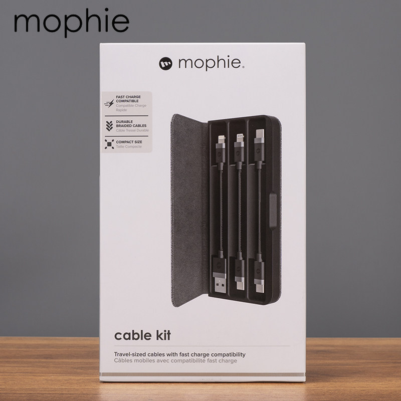 Mophie短线3根套盒装快充线正品
