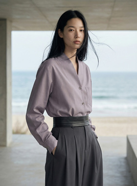 COMMON VALUE「 禅 Pāra 」新中式禅意领衬衫 长袖宽松气质衬衣