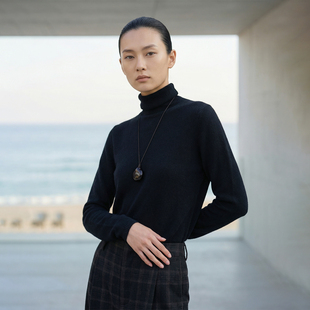 」羊绒卷边堆领针织衫 COMMON Niche 龛 秋冬内搭打底毛衣 VALUE「