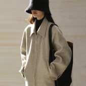 COMMON VALUE「河堤 jetée」进口双面羊呢短夹克拉链短外套