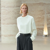 T体恤纯色打底套衫 COMMON Pāra 」醋酸羊毛圆领长袖 VALUE「 禅