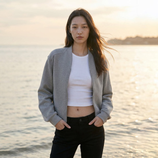 VALUE「 禅意领卫衣 龛 」新中式 宽松极简拉链外套 Niche COMMMON