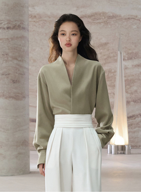 COMMON VALUE「 禅 Pāra 」进口重磅空气绒 新中式治愈禅意衬衣