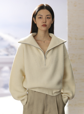 COMMON VALUE 100%澳洲美利奴纯羊毛 UPW生态责任 廓形毛衣