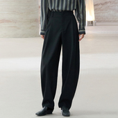 VALUE「 宽松廓形西装 禅 COMMON Pāra 」休闲弯刀香蕉长裤 裤