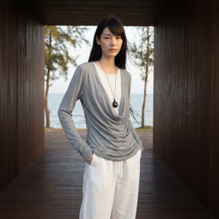 VALUE「 极简毛衫 龛 」双层荡领针织上衣百搭基础款 Niche COMMON