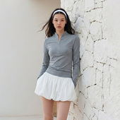 VALUE「 隐襟」春季 禅意领羊毛莱赛尔禅意领修身 COMMON 长袖 T上衣