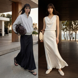 」春季 COMMON VALUE「 曳影 半身裙 缎面垂感醋酸鱼尾裙气质修身