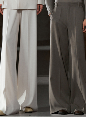 【鹦鹉梨严选】COMMON VALUE 进口空气绒治愈感法式阔腿裤23D4102