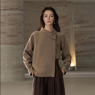 Niche 龛 」新中式 不对称翻领衬衫 上衣 COMMON 斜襟长袖 VALUE「