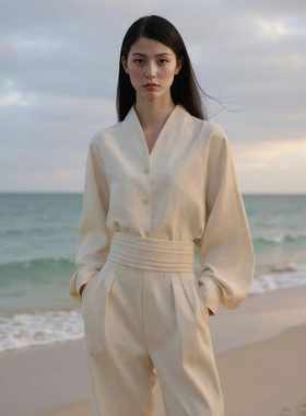 COMMON VALUE「 禅 Pāra 」新中式禅意领衬衣 星辰蝙蝠连袖衬衫