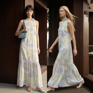 「素屿」日本进口莱赛尔纤维 挂脖A字连衣裙 VALUE COMMON